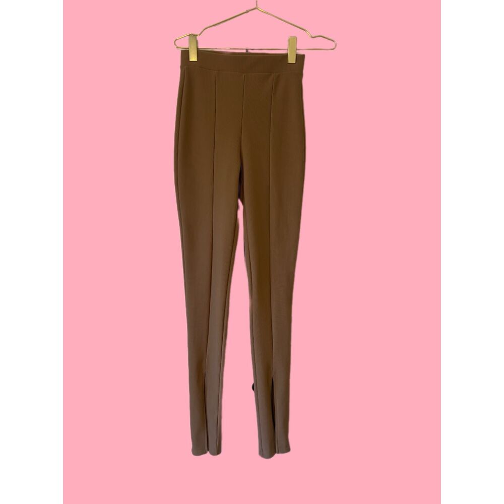 Zara High-Waisted Slim Fit Tan Pants (Size S)  🍂